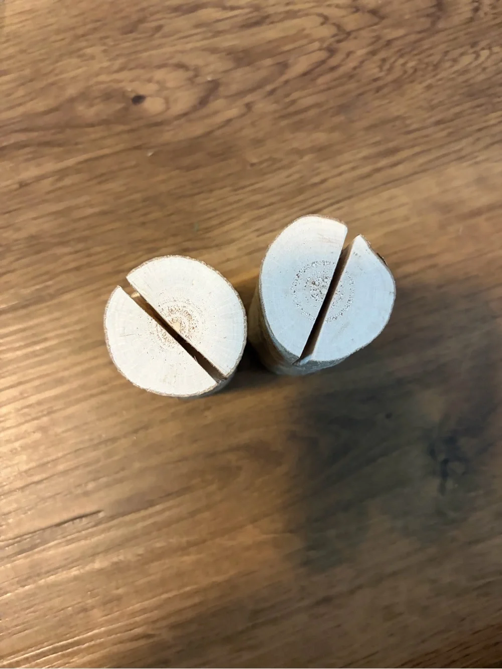 2 Real Birchwood Name Tag or Table Number Holders